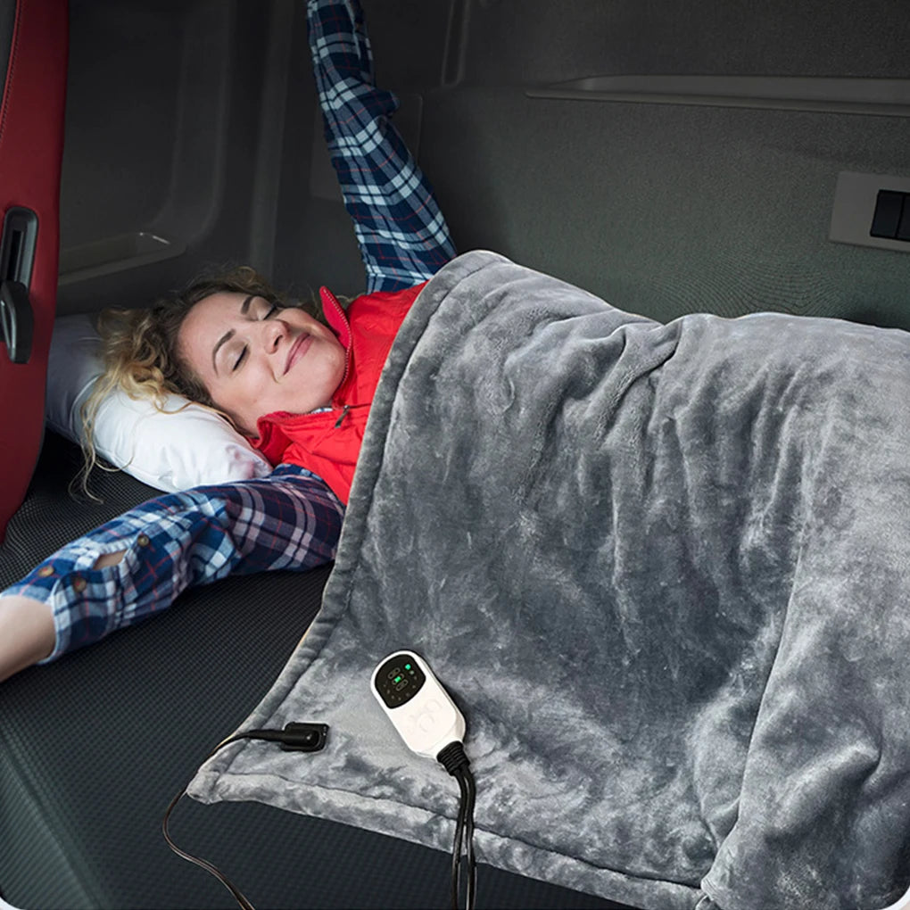 Electric Heated Blanket 9 Heating Levels Flannel Heated Blanket Portable Flannel Blanket Quickly Heated Cape Pad